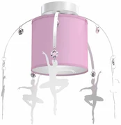 Lampa sufitowa różowa, krótka, dla dziewczynki BALETNICA PINK 1xE27