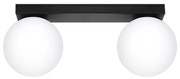 Czarna lampa sufitowa ze szklanym kloszem ø 12 cm Umerta – Nice Lamps