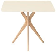 Stół CUTTI 55x80 kremowy/jesion RAGABA