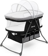 Baby Mix Kołyska składana dla dzieci Dreamy Nest czarny, 92 x 70 x 76 cm