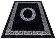 Dywan nowoczesny Plus ornament czarny 80 cm x 150 cm