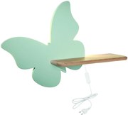 Lampka nocna dla dzieci w kształcie motyla miętowa - 9X K032 R4-D94