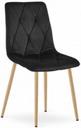 Czarne nowoczesne krzesło pikowane S3-W26