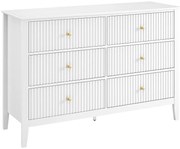 Komoda z 6 szufladami z MDF - Biały - NARIVA