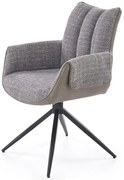 Krzesło obrotowe popielate pikowane H1-M16