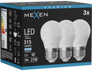 Mexen Nova 3x żarówka LED E27, G45, 3W, Zimna - 6500K, 315 lm - L101-E27-0365-01x03