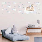 Naklejki na ścianę - Łania na chmurce