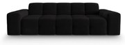 Czarna aksamitna sofa 222 cm Kendal – Micadoni Home