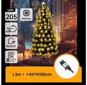 Aigostar - LED zewnętrzna choinka świąteczna 205 x LED/6 W/230 V/8 funkcji 180 cm IP44 ciepła biel
