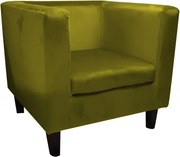 Fotel GRON BL VELVET oliwkowy ATOS