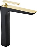 Mexen Indus bateria umywalkowa wysoka, czarna/złota - 744610-75