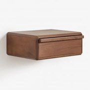 Wiszący Stolik Nocny 40x30 Cm Z Drewna Akacjowego Nordilan Ciemny Akacjowy Brąz - Sklum