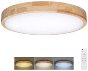 Solight WO8009- LED lampa SOLID OAK LED/48W/230V 3000-6500K Ø 39 cm + DO