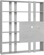 Regał otwarty Kato H z panelem TV Cementu