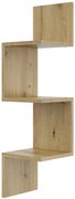 Minimalistyczna narożna półka ścienna dąb artisan W2-R87