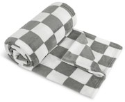 Bellatex Deka Kemping PLUS szara krata, 150 x 200 cm