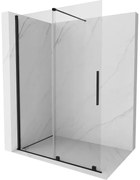 Mexen Velar ścianka prysznicowa rozsuwana Walk-in 160 x 200 cm, transparent 8 mm, czarna - 871-160-000-03-70