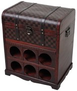 Brązowa szafka na wino liczba butelek 6, 41x48 cm – Deco Pleasure