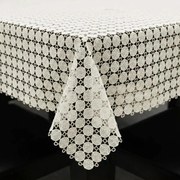 Obrus na metry gipiurowy kremowy Koła elegancki - szer. 150 cm