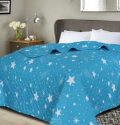 Narzuta na łóżko NIGHT SKY DIAMOND, turkusowa Rozmiar: 220 x 240 cm