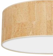 Lampa sufitowa korek, okrągła, biała CORK White/Cork 3xE27 Ø60cm