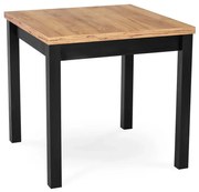 Stół kwadratowy z rozkładanym blatem dąb craft czarny + G0-N94