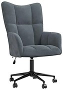 Fotel do biurka glamour ciemnoszary T4-S62