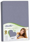 Prześcieradło z dżerseju Kamilka niebieskoszary, 120 x 200 cm