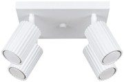 Plafon czteropunktowy KARBON 4 biały kwadratowy SOLLUX  LIGHTING
