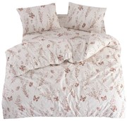 Beżowa pościel dwuosobowa z prześcieradłem/4-częściowa 200x220 cm Floral Butterfly – Mila Home