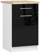 Nowoczesna dolna szafka kuchenna w kolorze czarny połysk A0-N03