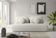 Sofa z funkcją spania TOVO rozkładana beżowa nowoczesna z poduszkami