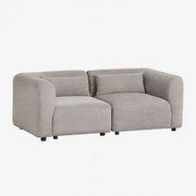 Sofa Modułowa Fogler 2-częściowa Sztruksu Szary Kret - Sklum