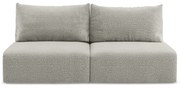 Jasnoszara rozkładana/ze schowkiem sofa 216 cm Kalena – Makamii