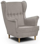 Fotel skandynawski Uszak MALMER Beżowy