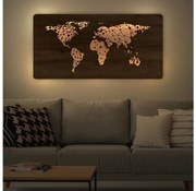 Li-Go 4457/A/4 - Dekoracja ścienna LED/10W/5V 30000 mAh 120x60 cm dąb