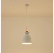 Żyrandol na lince 1xE27/15W/230V biały śr. 19,5 cm