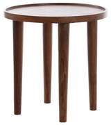 Okrągły stolik z litego drewna akacjowego ø 49 cm Qiano – Light &amp; Living