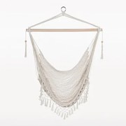 Wiszący Fotel Z Bambusa Thana Distressed White - Sklum