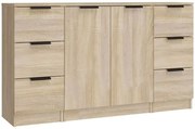 Nowoczesna Komoda Z 6 Szufladami Dąb Sonoma G3-P96