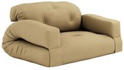 Żółta rozkładana sofa 140 cm Hippo – Karup Design