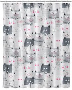 Zasłona prysznicowa Casa Selección Gatos, 180x200 cm