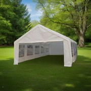 Duży biały namiot ogrodowy 5×10 m – wodoodporny, zamykany