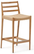 Hoker z litego drewna dębowego w naturalnym kolorze (wysokość siedziska 70 cm) Analy – Kave Home
