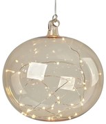 Pomarańczowa świąteczna wisząca dekoracja świetlna ø 18 cm Lina – Markslöjd