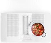 Klarstein Chef-Fusion 90cm 4 Strefy Gotowania Płyta Indukcyjna z Okapem Biały