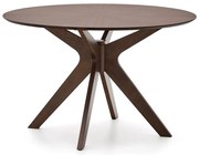 Okrągły stół z blatem w dekorze orzecha ø 120 cm Naanim – Kave Home