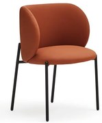 Pomarańczowe tapicerowane fotele jadalniane zestaw 2 szt. Mogi – Teulat