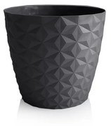 Crystal matt doniczka z recyklingu 30 cm,  antracyt, 30 cm