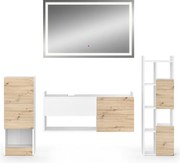 Zestaw mebli łazienkowych biały 105x43x45 alf